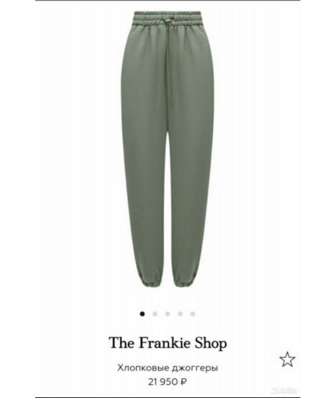 THE FRANKIE SHOP Зеленые хлопковые спортивные брюки и шорты, фото 2