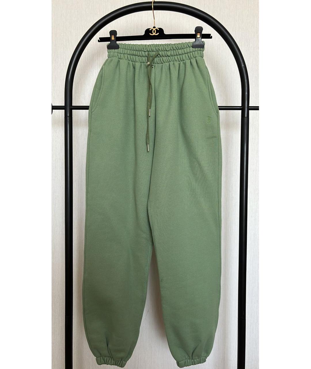 THE FRANKIE SHOP Зеленые хлопковые спортивные брюки и шорты, фото 5
