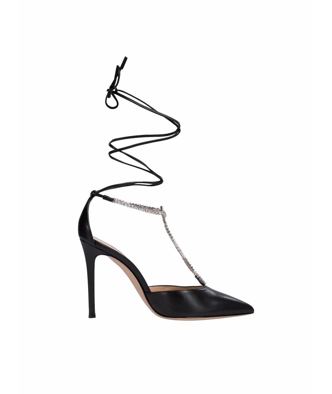 GIANVITO ROSSI Черные кожаные туфли, фото 1
