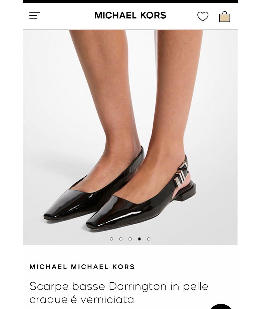 MICHAEL KORS Черные кожаные босоножки, фото 7
