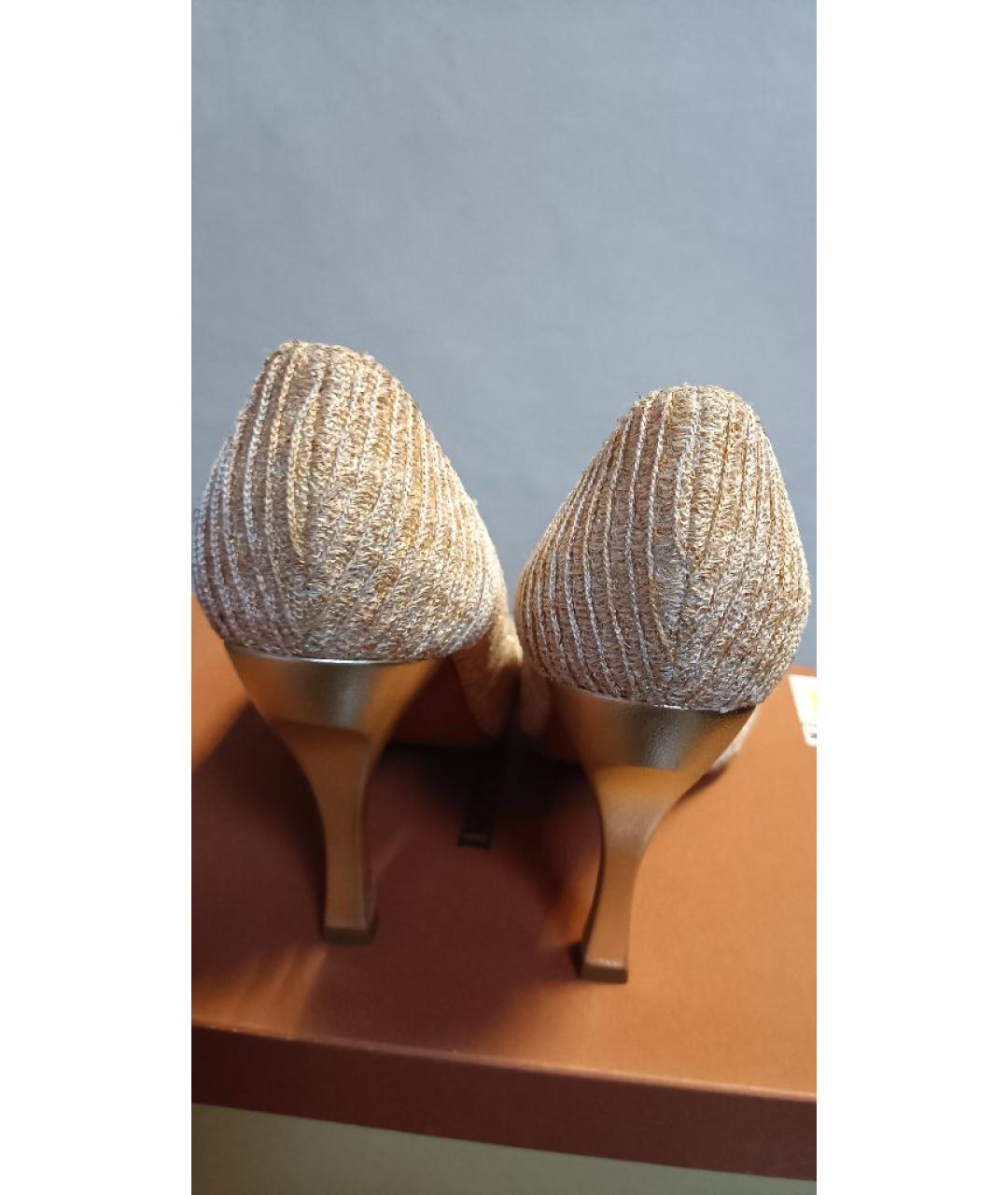 M MISSONI Золотые текстильные туфли, фото 4