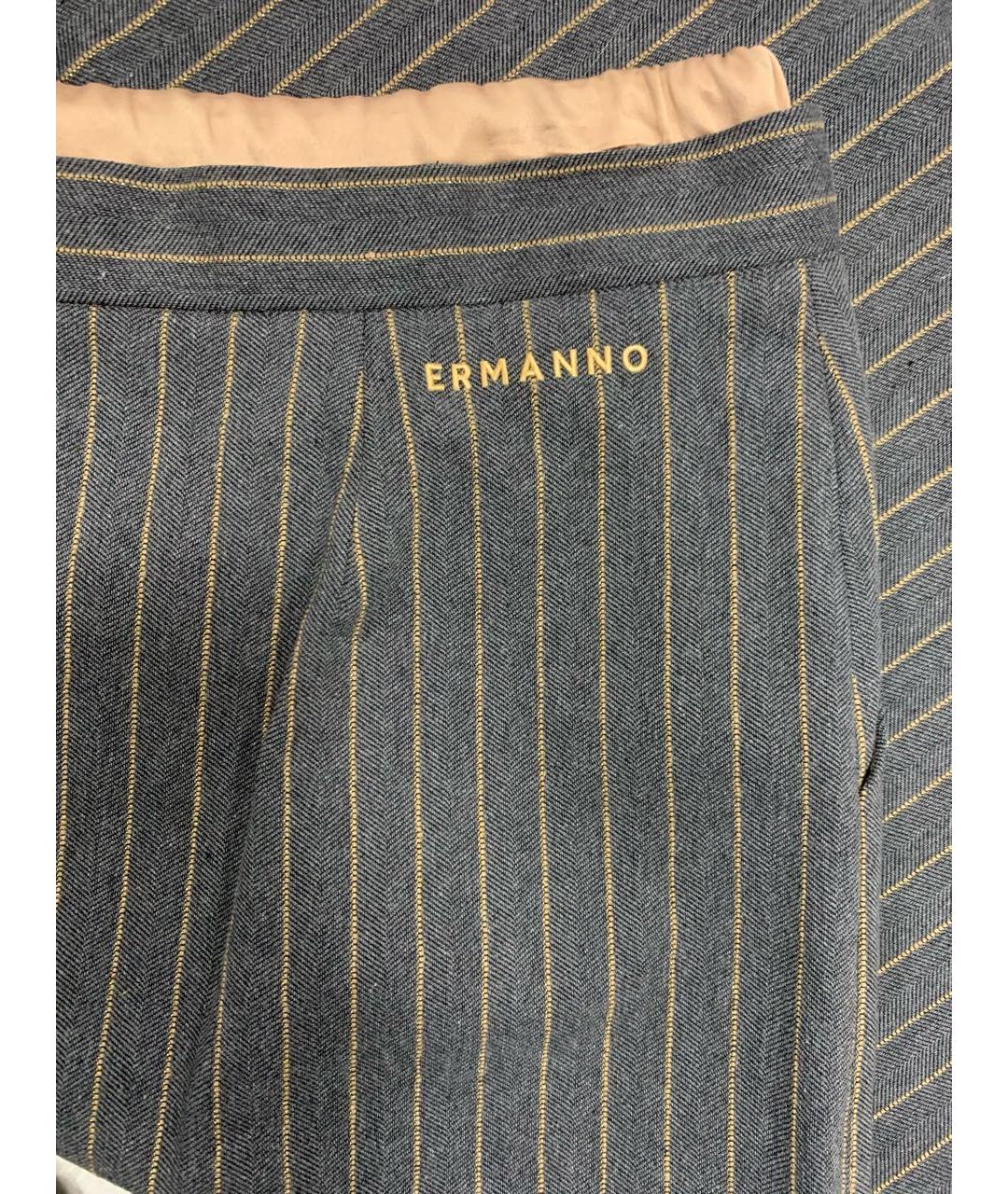 ERMANNO SCERVINO Серая хлопковая юбка миди, фото 7