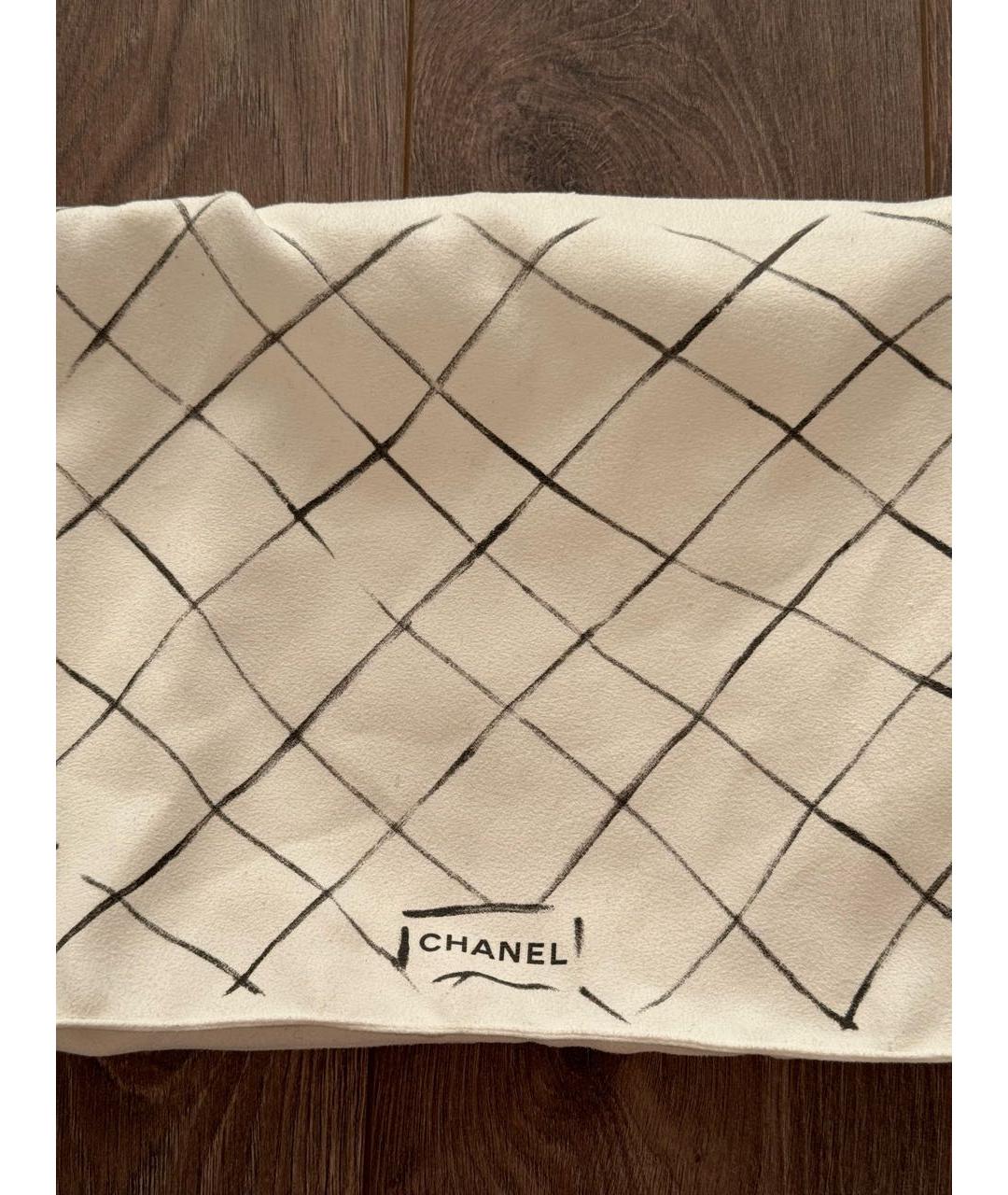 CHANEL Бежевая кожаная сумка через плечо, фото 5