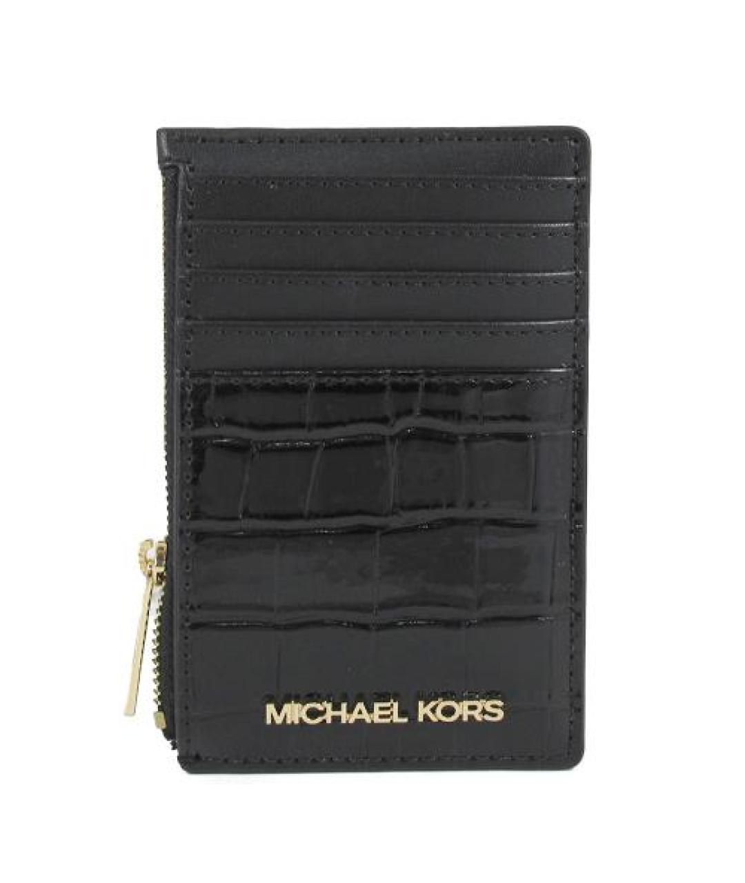 MICHAEL KORS Черный кожаный кардхолдер, фото 1