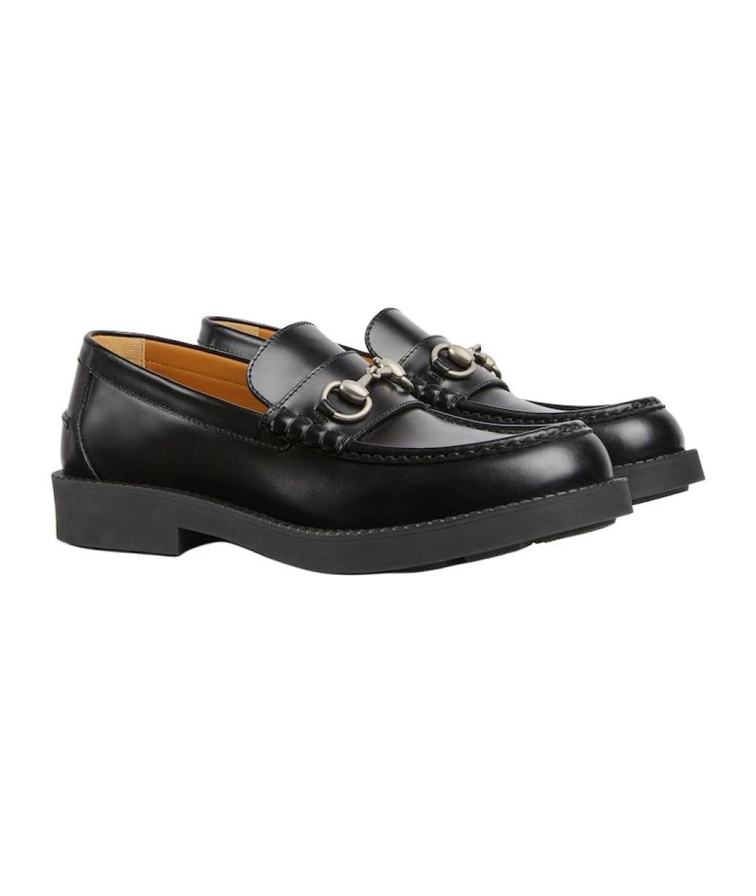 GUCCI Черные кожаные лоферы, фото 3