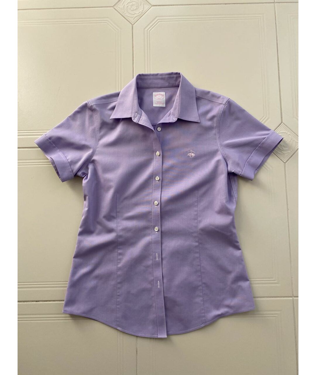 BROOKS BROTHERS Фиолетовая хлопковая рубашка, фото 8