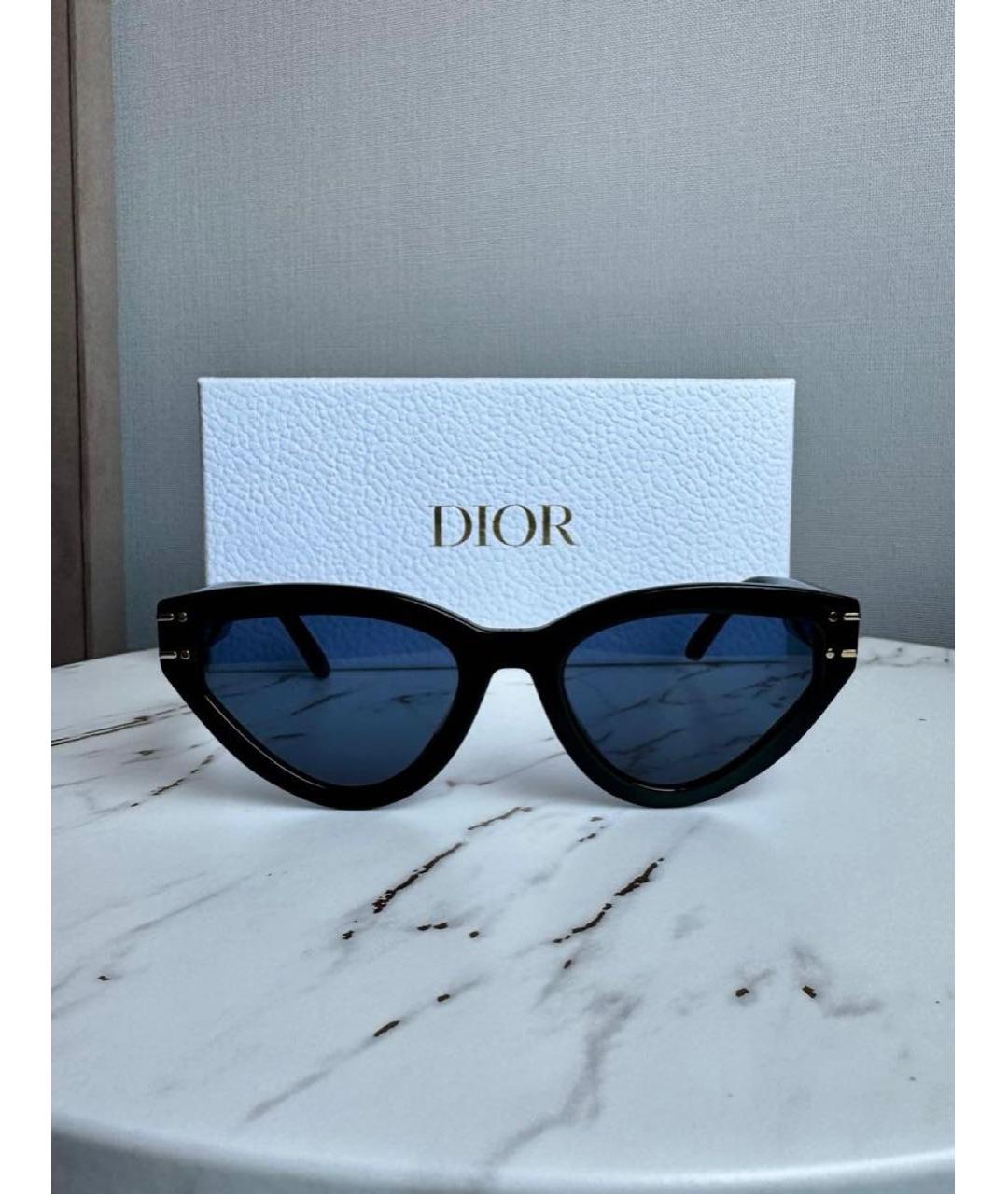 CHRISTIAN DIOR Черные пластиковые солнцезащитные очки, фото 5