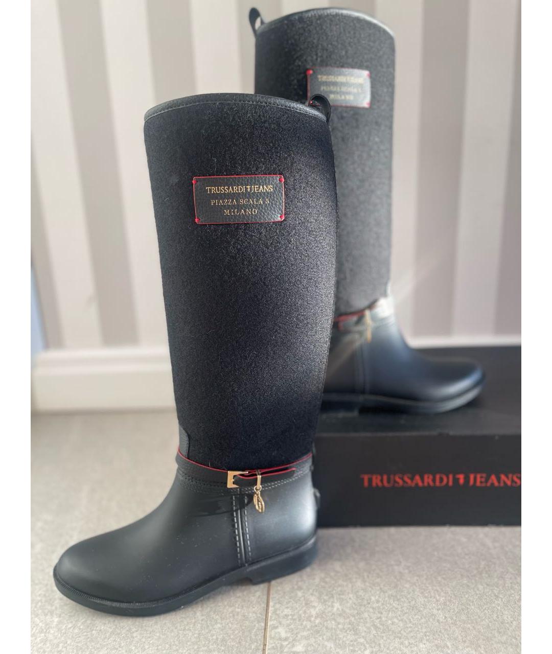 TRUSSARDI JEANS Черные сапоги, фото 6