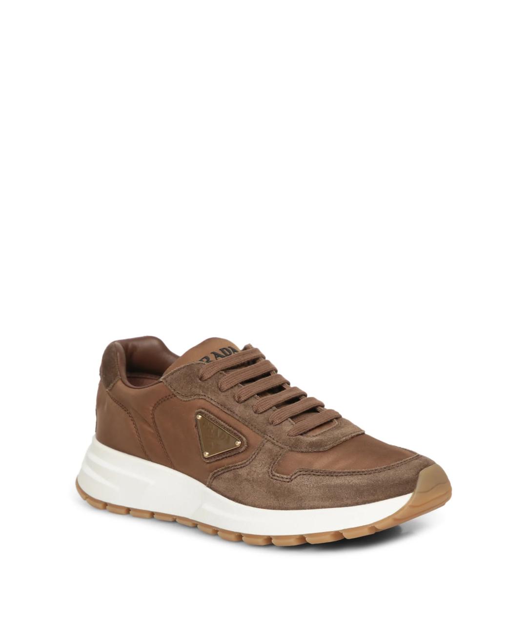 PRADA Коричневые низкие кроссовки / кеды, фото 2