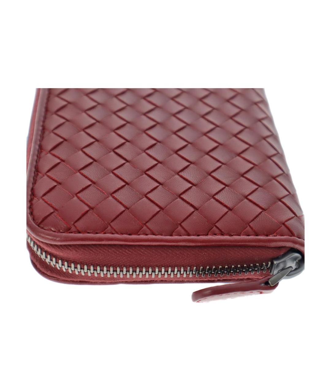 BOTTEGA VENETA Красный кожаный кошелек, фото 4