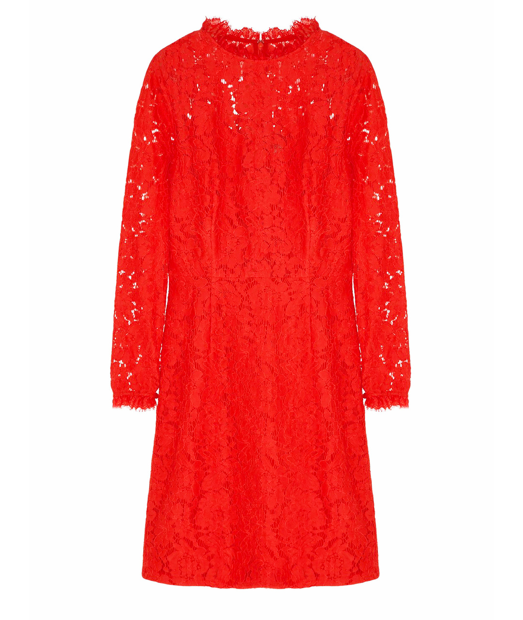 TEMPERLEY LONDON Красное кружевное коктейльное платье, фото 1