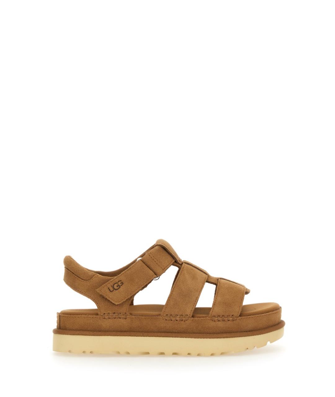 UGG AUSTRALIA Коричневые кожаные сандалии, фото 1