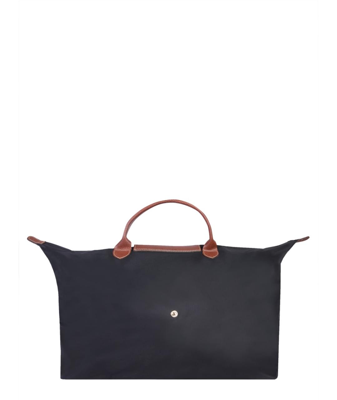 LONGCHAMP Черная синтетическая сумка с короткими ручками, фото 2