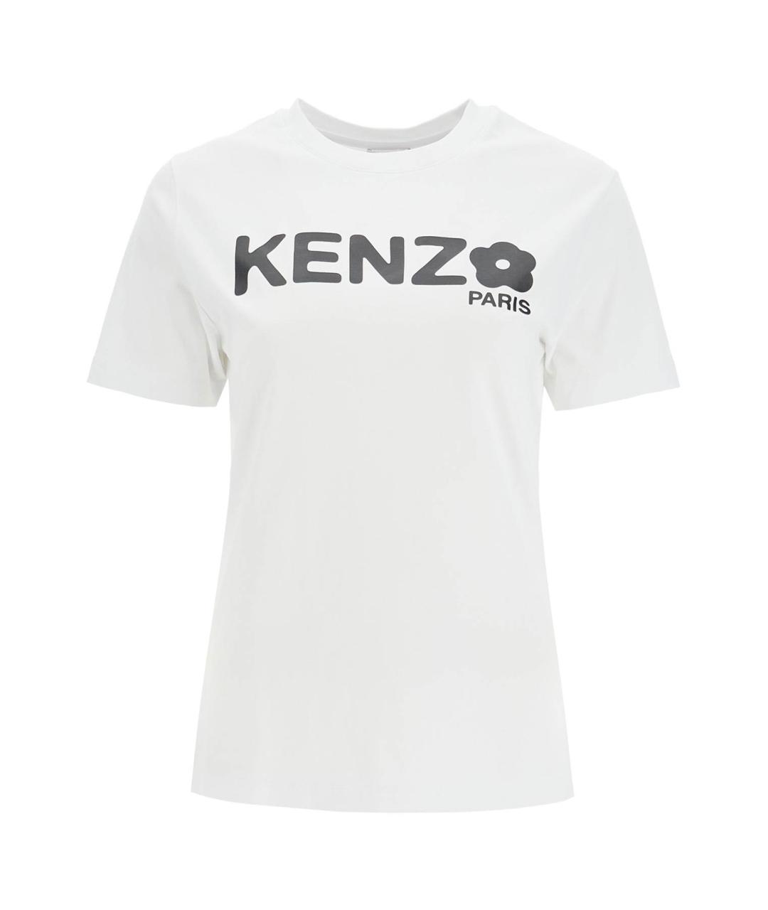 KENZO Белая хлопковая футболка, фото 1