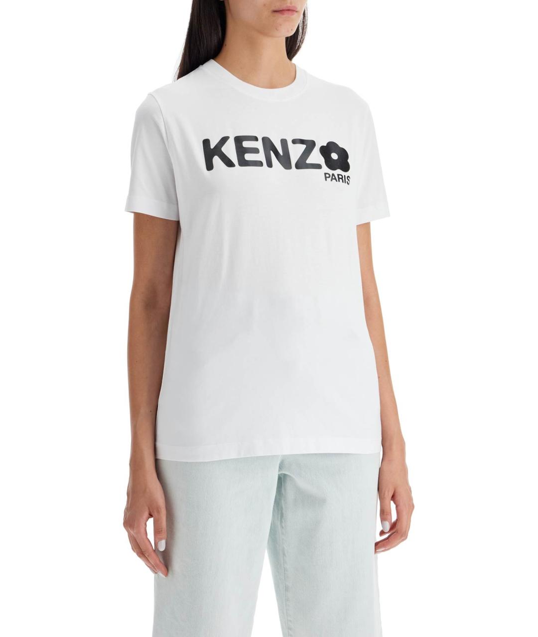 KENZO Белая хлопковая футболка, фото 2