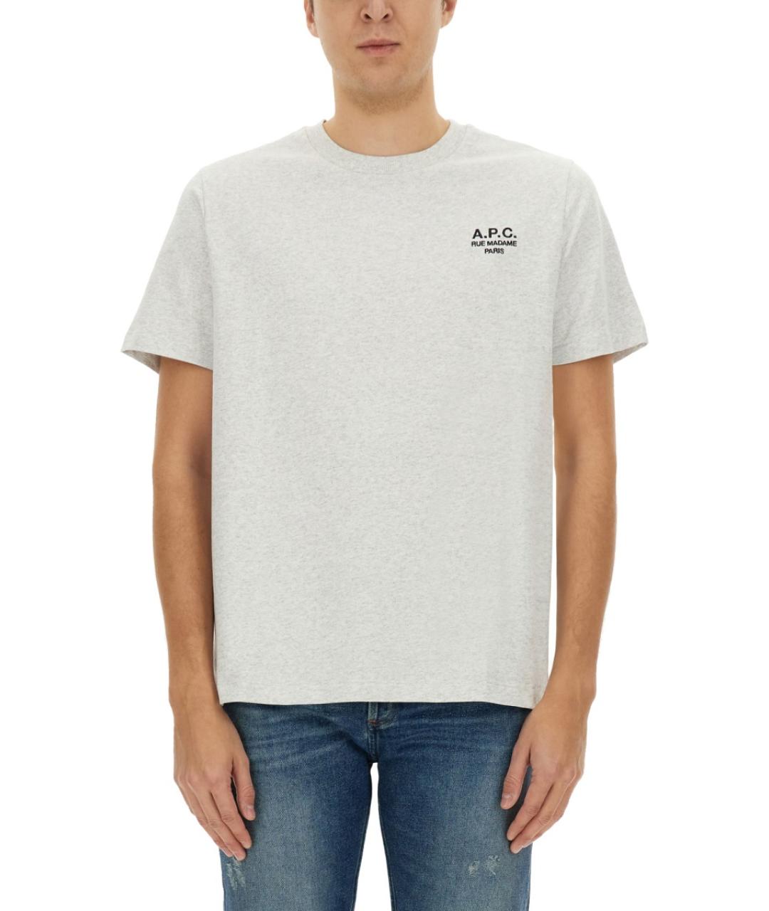 A.P.C. Серая хлопковая футболка, фото 1