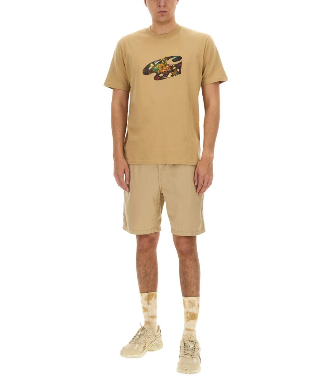 CARHARTT WIP Бежевые хлопковые шорты, фото 4