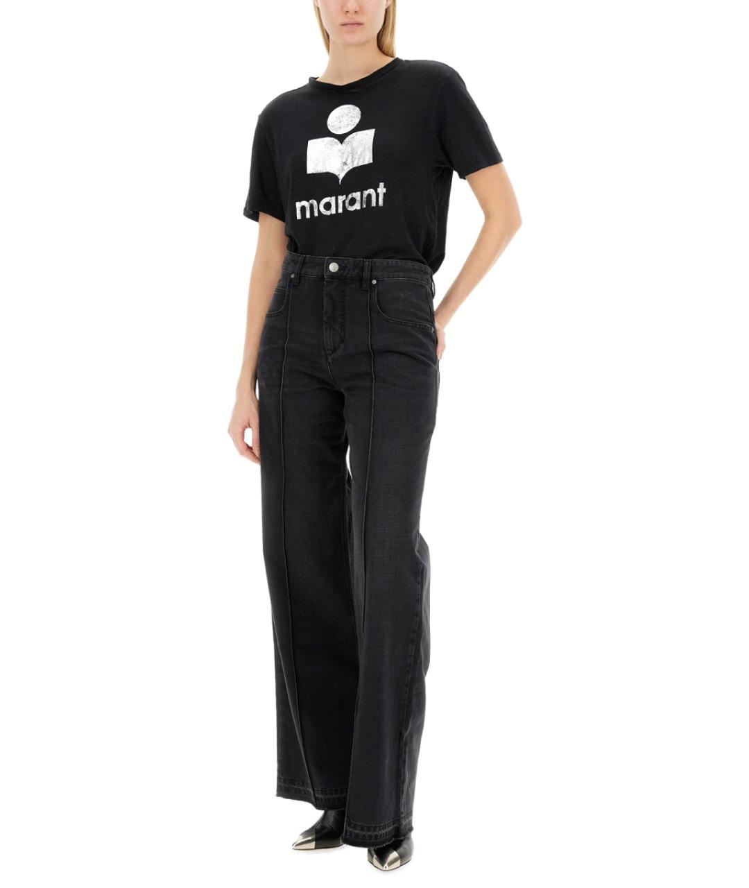 ISABEL MARANT Черная хлопковая футболка, фото 3