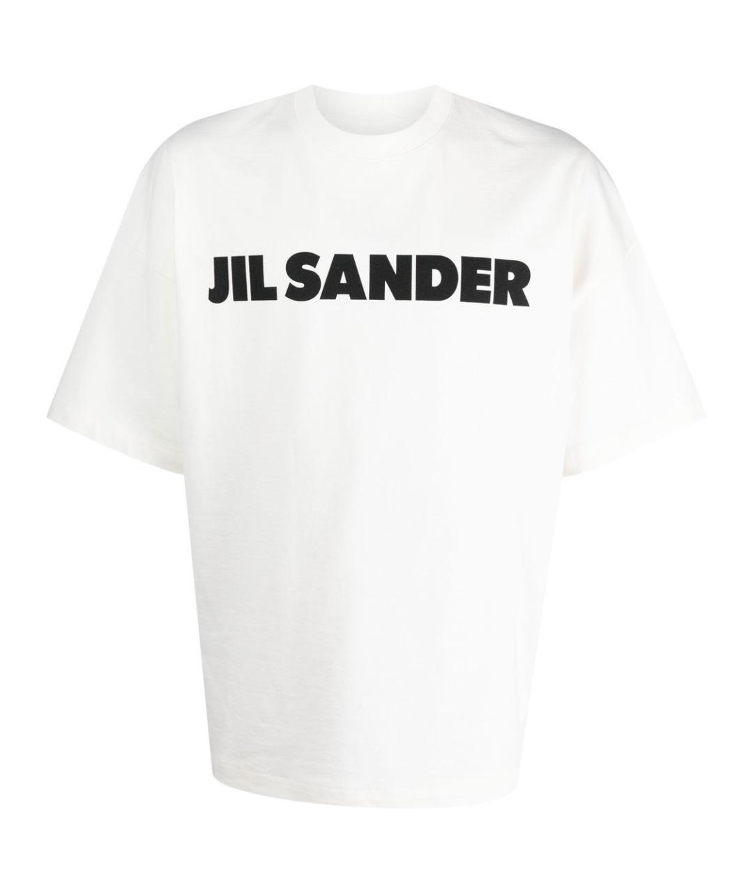 JIL SANDER Белая хлопковая футболка, фото 1
