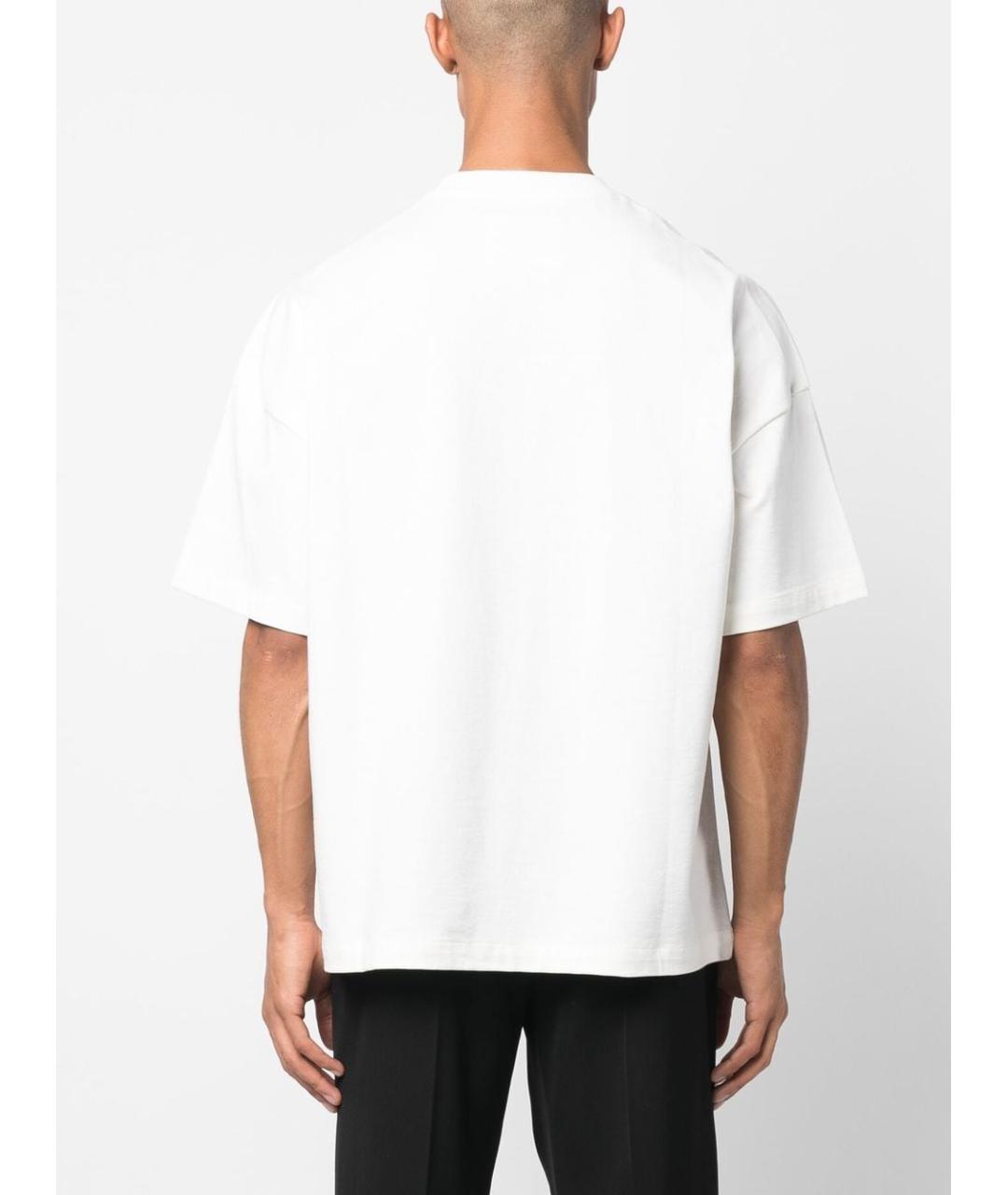 JIL SANDER Белая хлопковая футболка, фото 3
