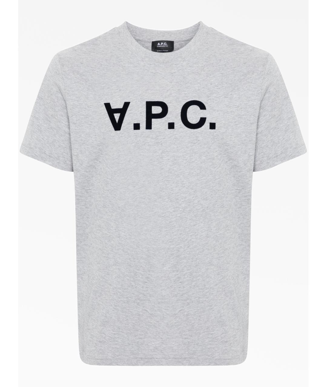 A.P.C. Серая хлопковая футболка, фото 5