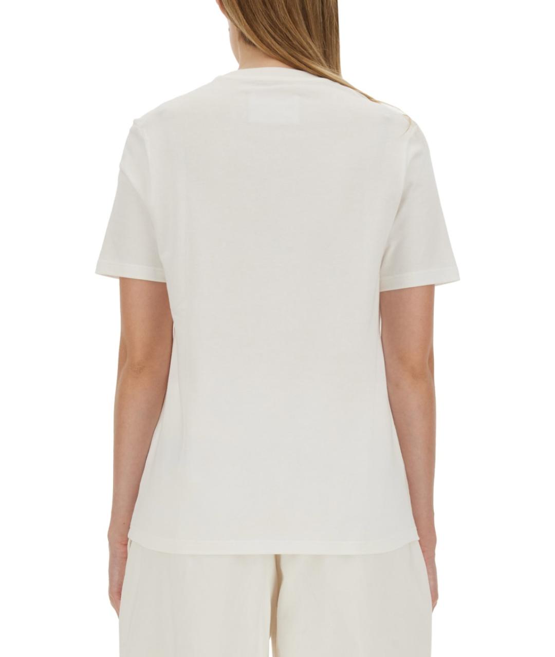 JIL SANDER Белая хлопковая футболка, фото 5
