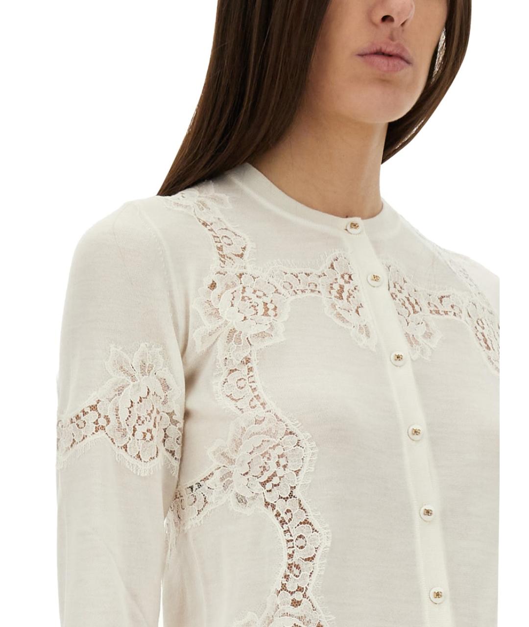 DOLCE&GABBANA Белый кардиган, фото 4
