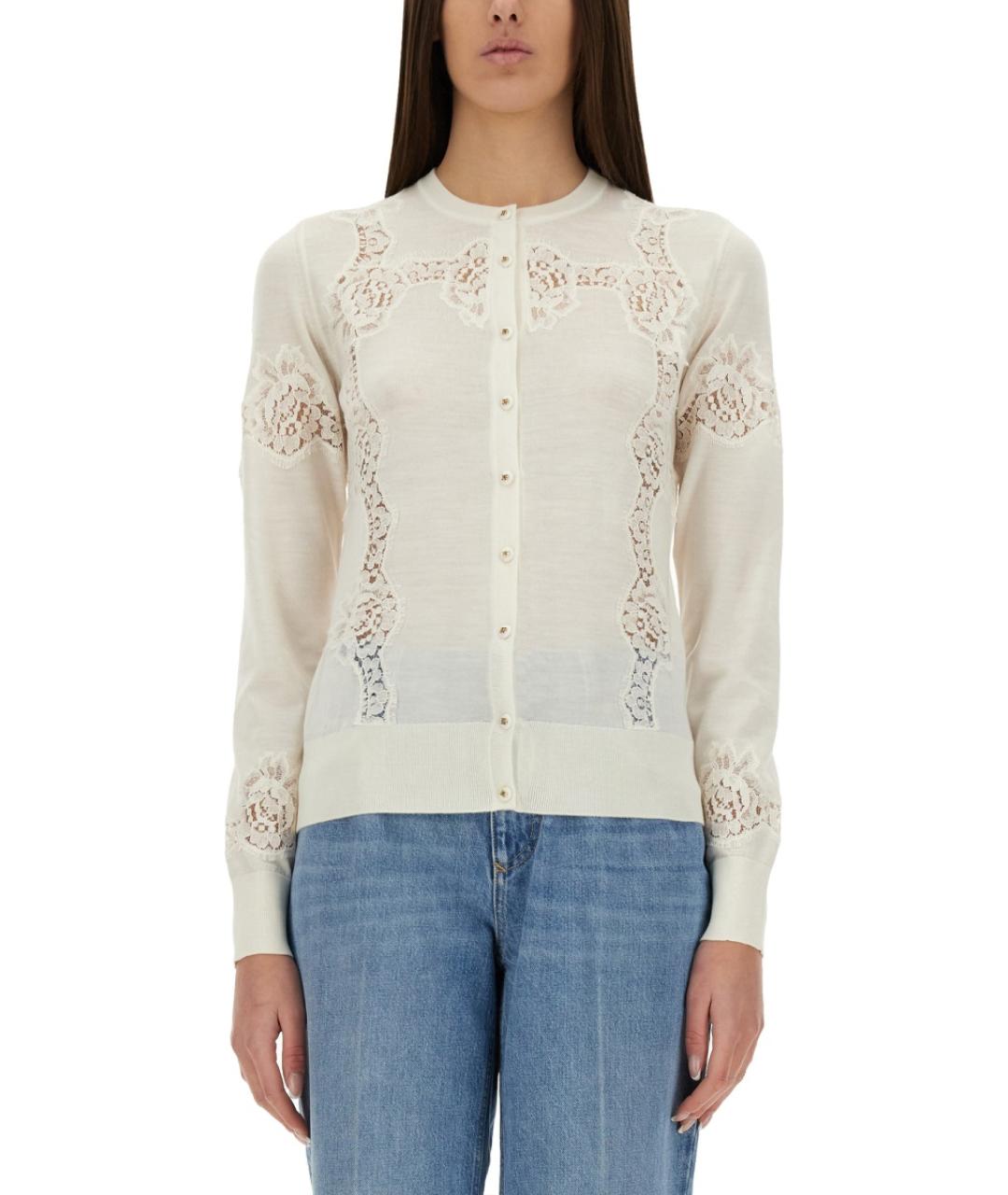 DOLCE&GABBANA Белый кардиган, фото 5