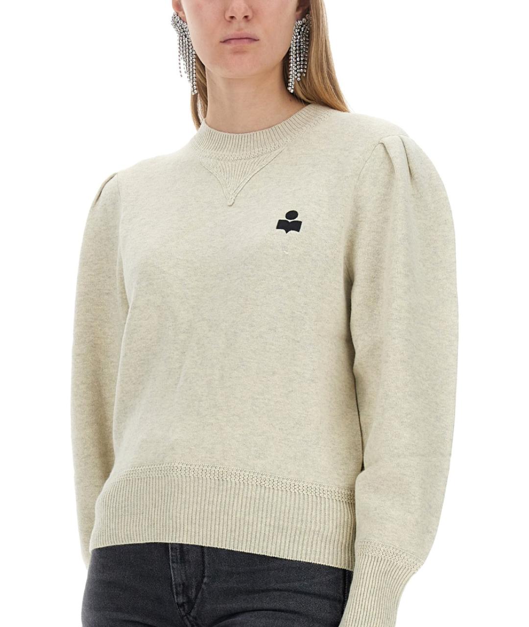 ISABEL MARANT Бежевый хлопковый джемпер / свитер, фото 4