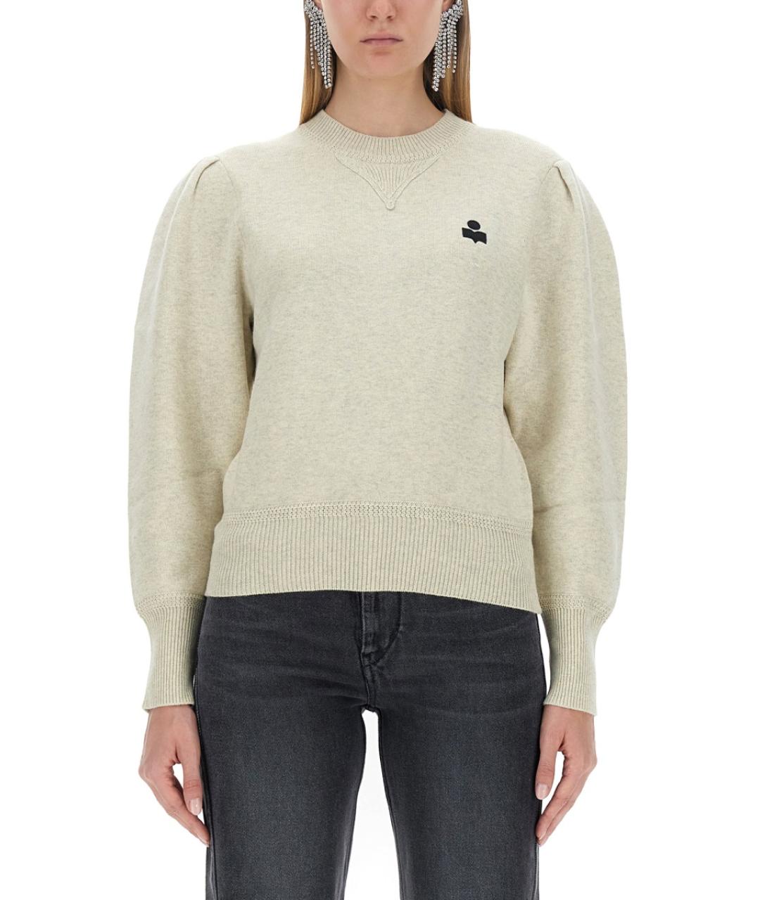 ISABEL MARANT Бежевый хлопковый джемпер / свитер, фото 5