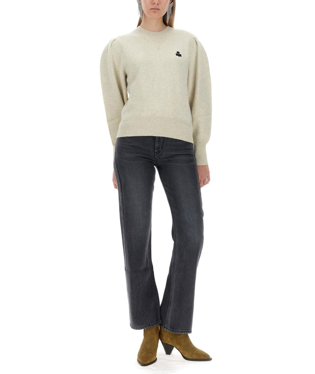 ISABEL MARANT Бежевый хлопковый джемпер / свитер, фото 2