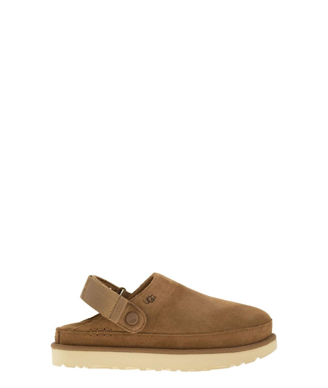UGG AUSTRALIA Коричневые кожаные сабо, фото 1