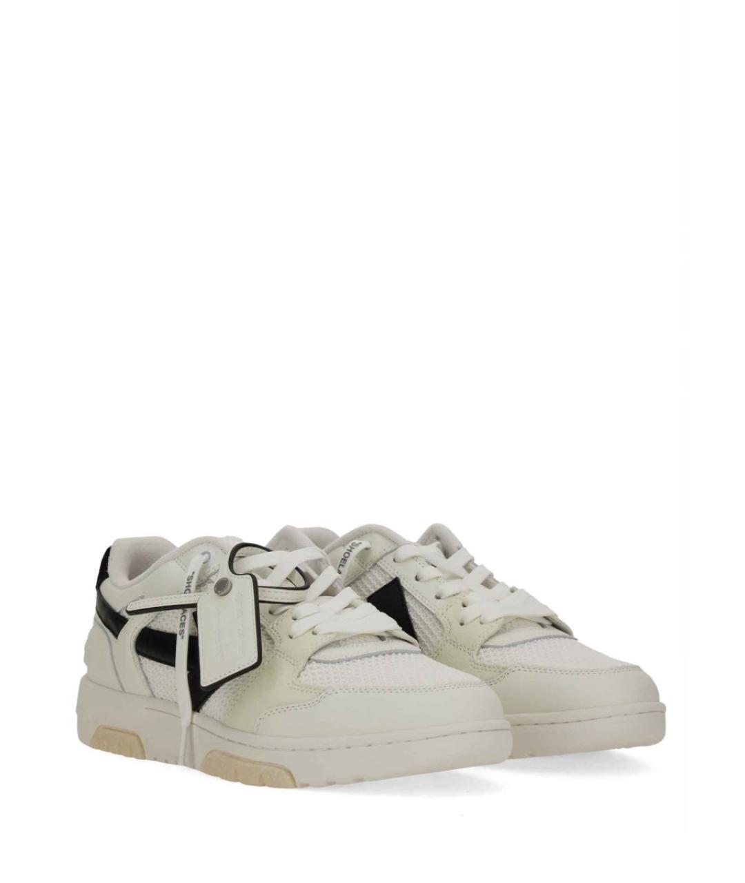 OFF-WHITE Белые синтетические низкие кроссовки / кеды, фото 2