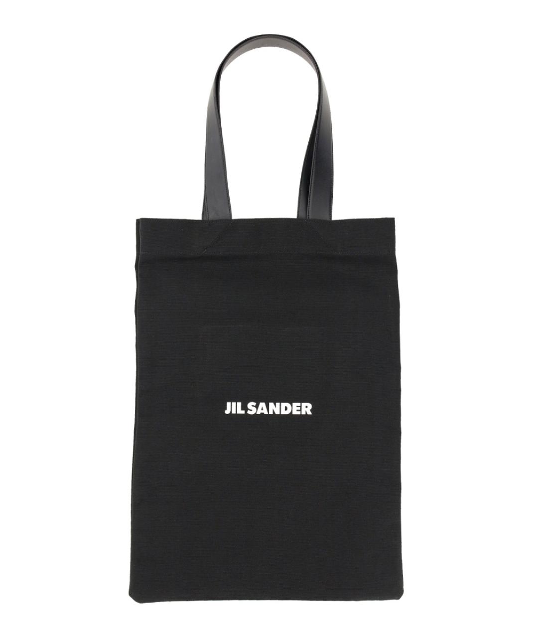 JIL SANDER Черная хлопковая сумка на плечо, фото 1