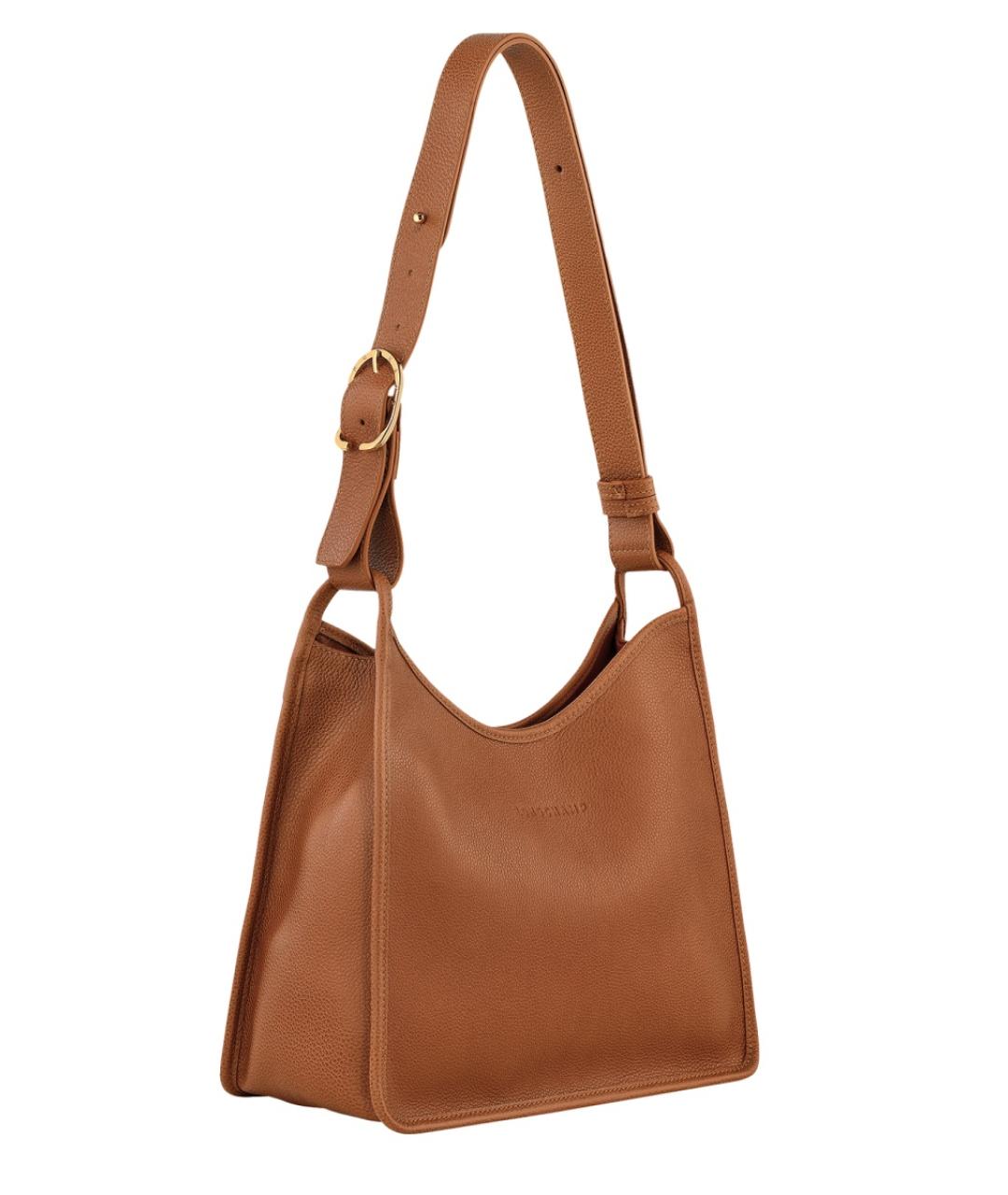 LONGCHAMP Коричневая кожаная сумка через плечо, фото 2