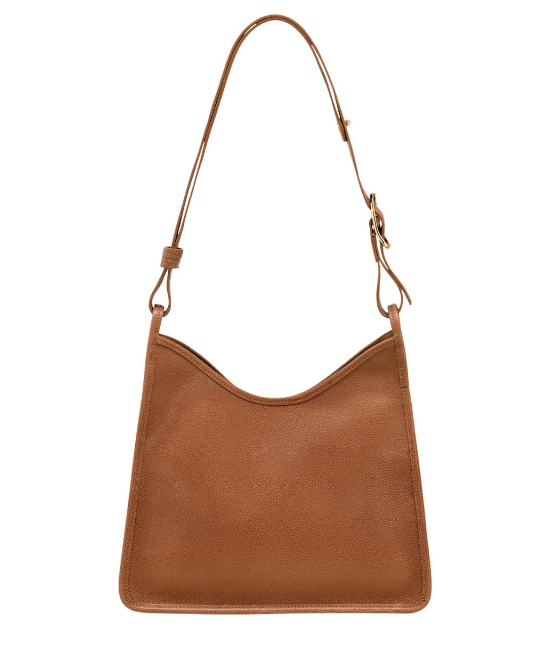 LONGCHAMP Коричневая кожаная сумка через плечо, фото 3