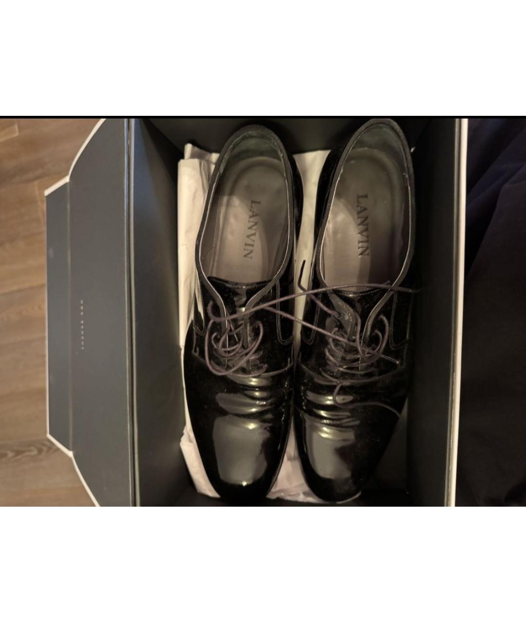 LANVIN Черные туфли из лакированной кожи, фото 2