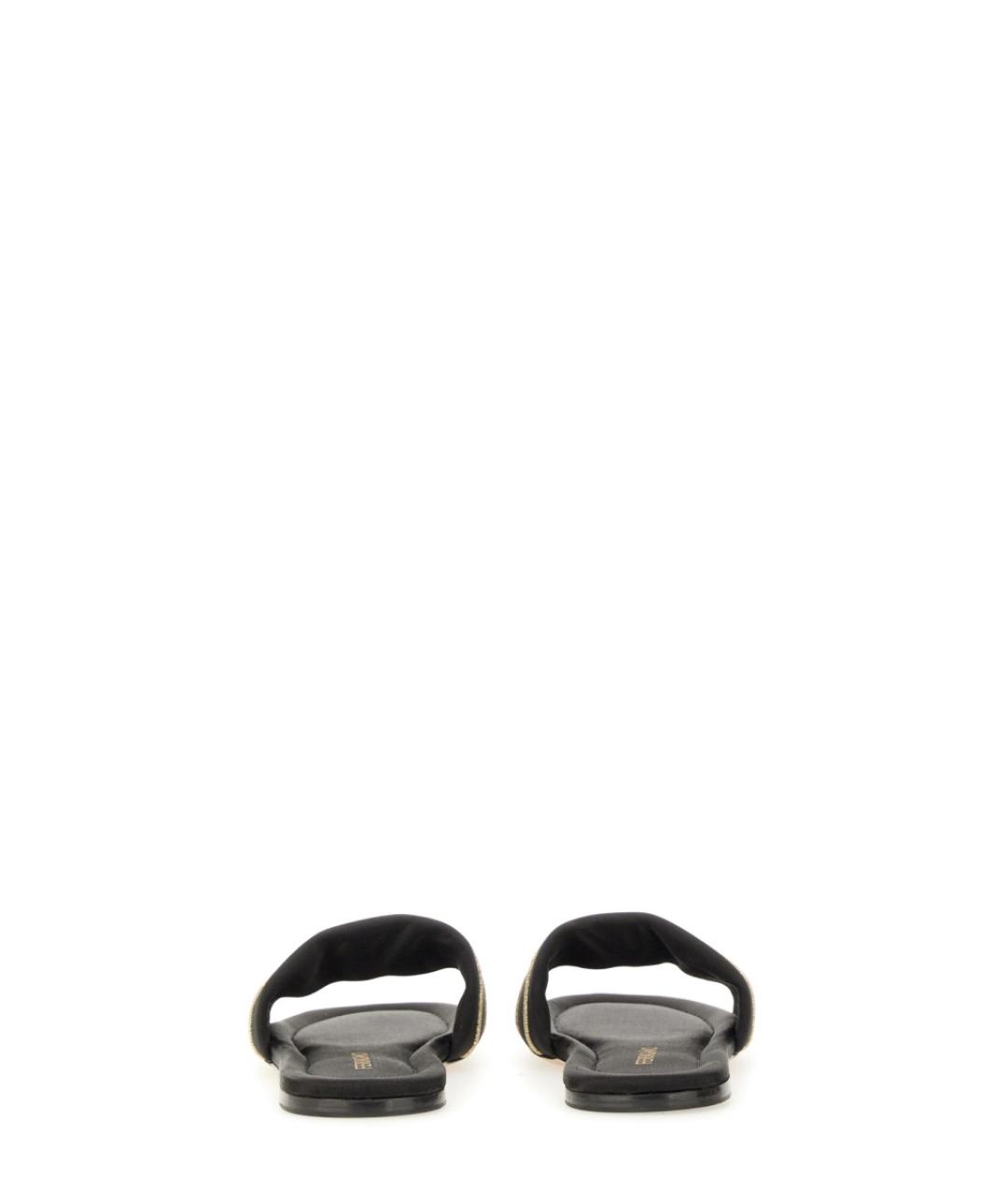 FERRAGAMO Черные текстильные сандалии, фото 4