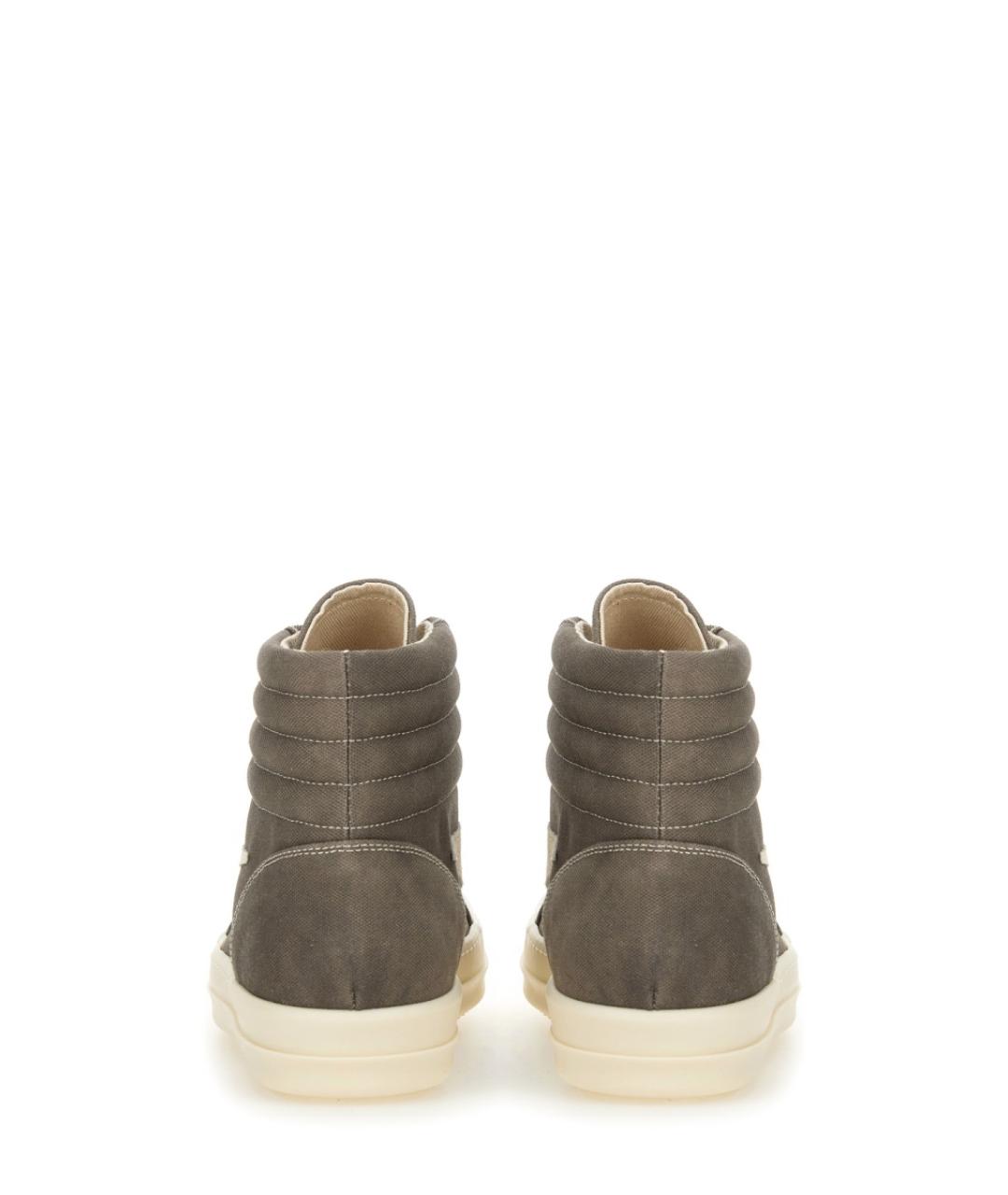 RICK OWENS DRKSHDW Антрацитовые высокие кроссовки / кеды, фото 3