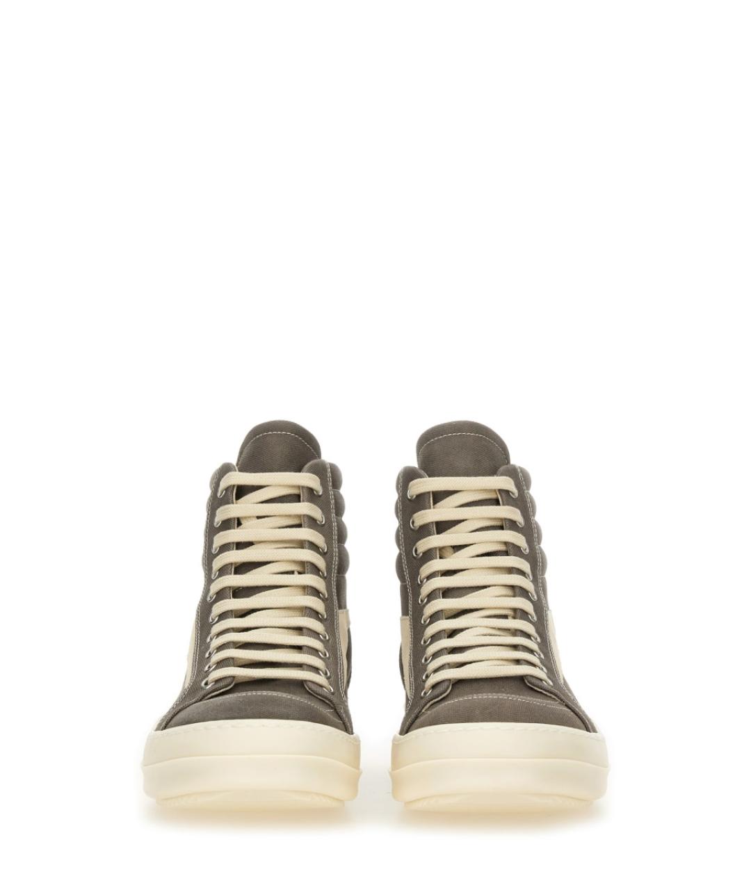 RICK OWENS DRKSHDW Антрацитовые высокие кроссовки / кеды, фото 4
