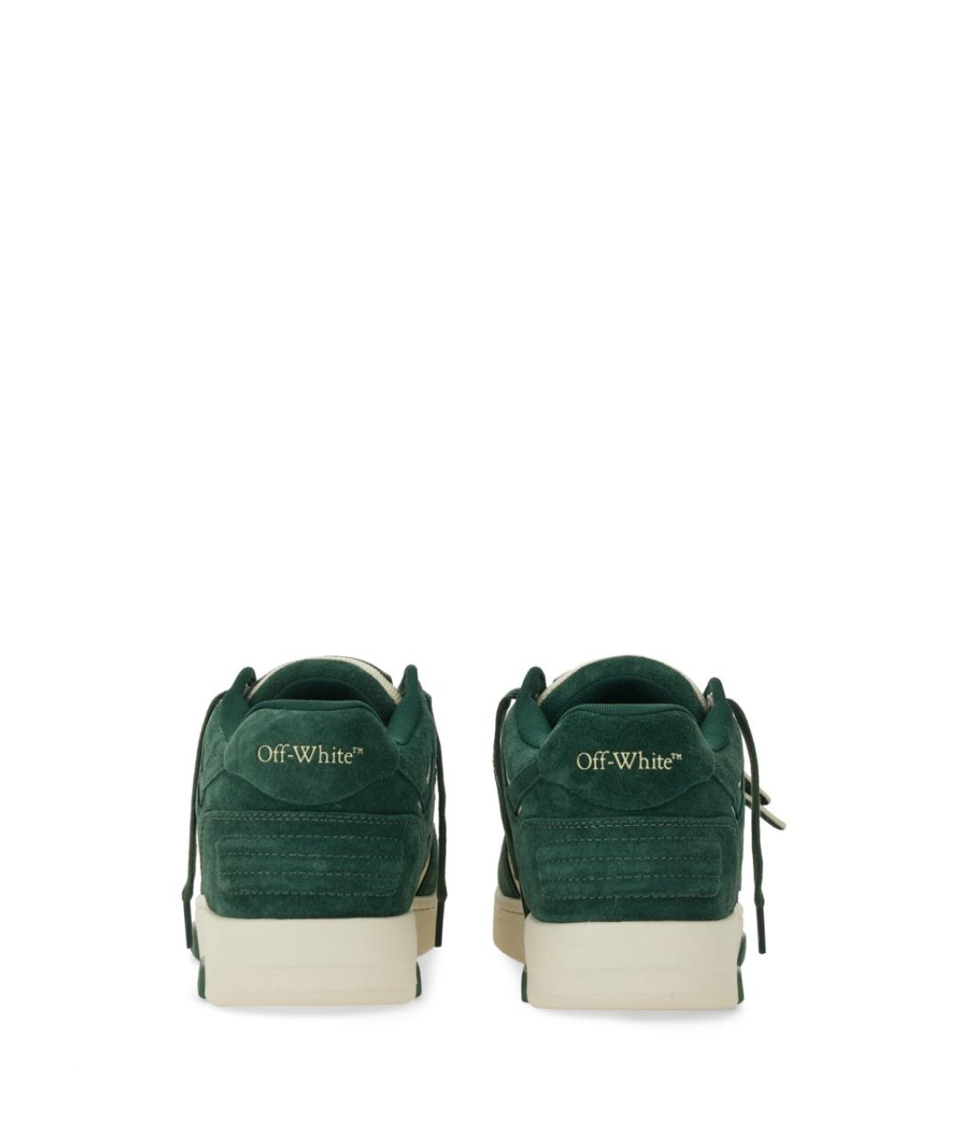 OFF-WHITE Зеленые синтетические низкие кроссовки / кеды, фото 4