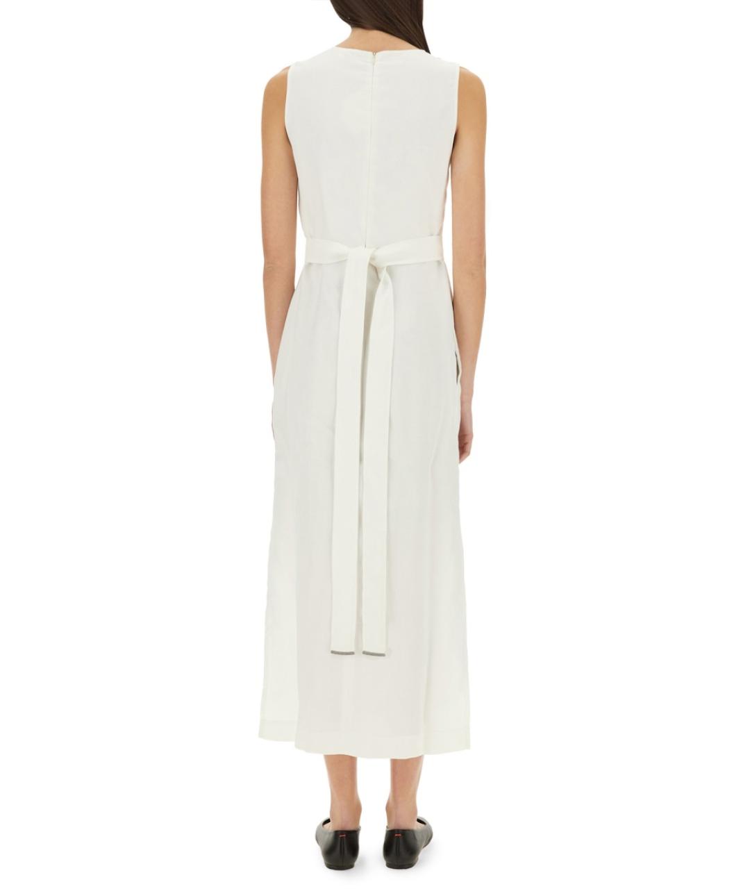 BRUNELLO CUCINELLI Белое вискозное повседневное платье, фото 4