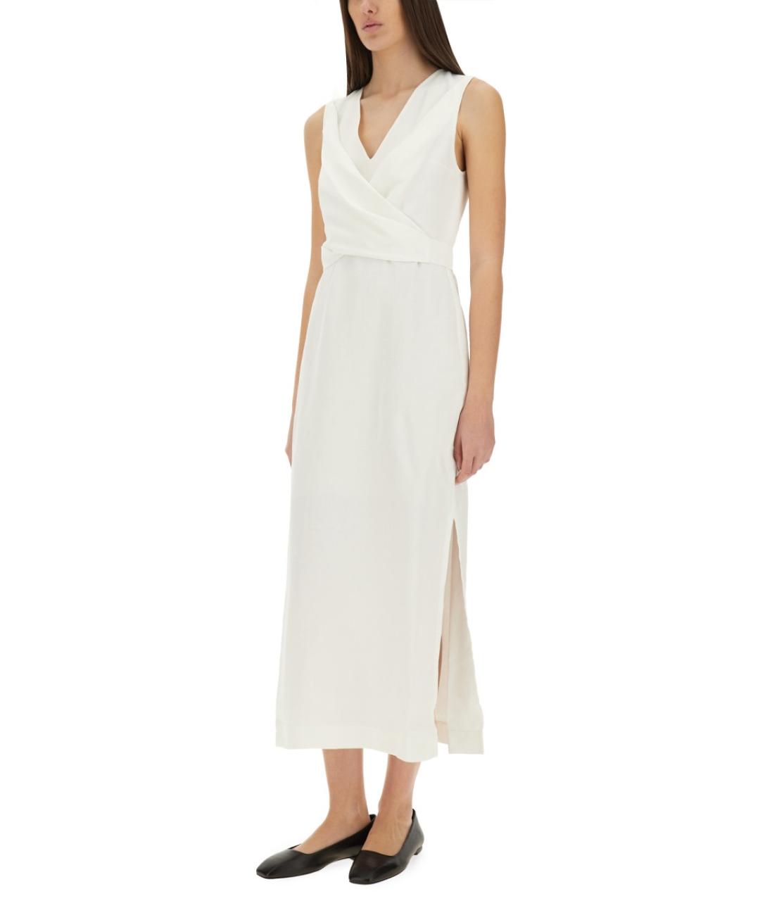 BRUNELLO CUCINELLI Белое вискозное повседневное платье, фото 3