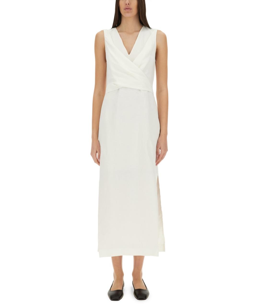 BRUNELLO CUCINELLI Белое вискозное повседневное платье, фото 2