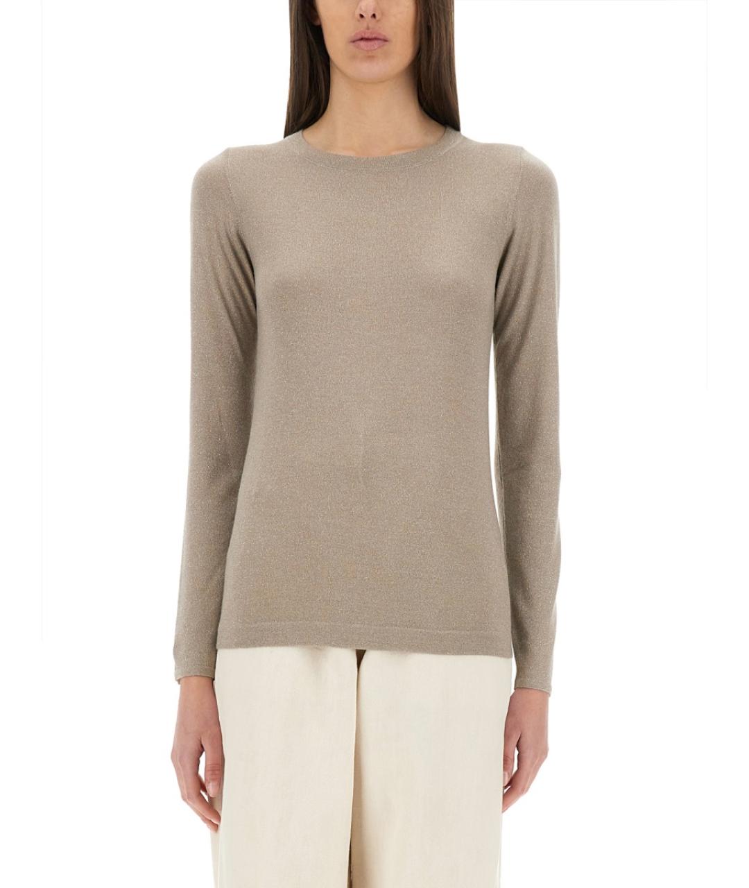 BRUNELLO CUCINELLI Бежевый кашемировый джемпер / свитер, фото 2