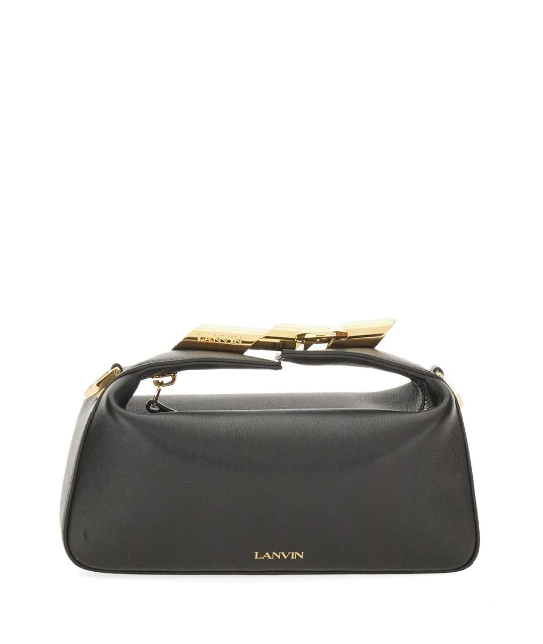 LANVIN Черная кожаная сумка через плечо, фото 1