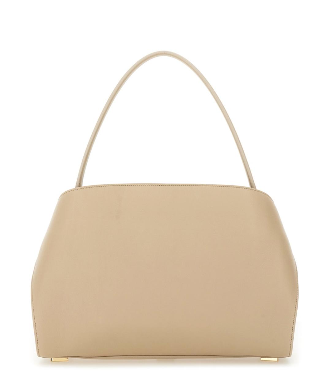 FERRAGAMO Бежевая кожаная сумка тоут, фото 2