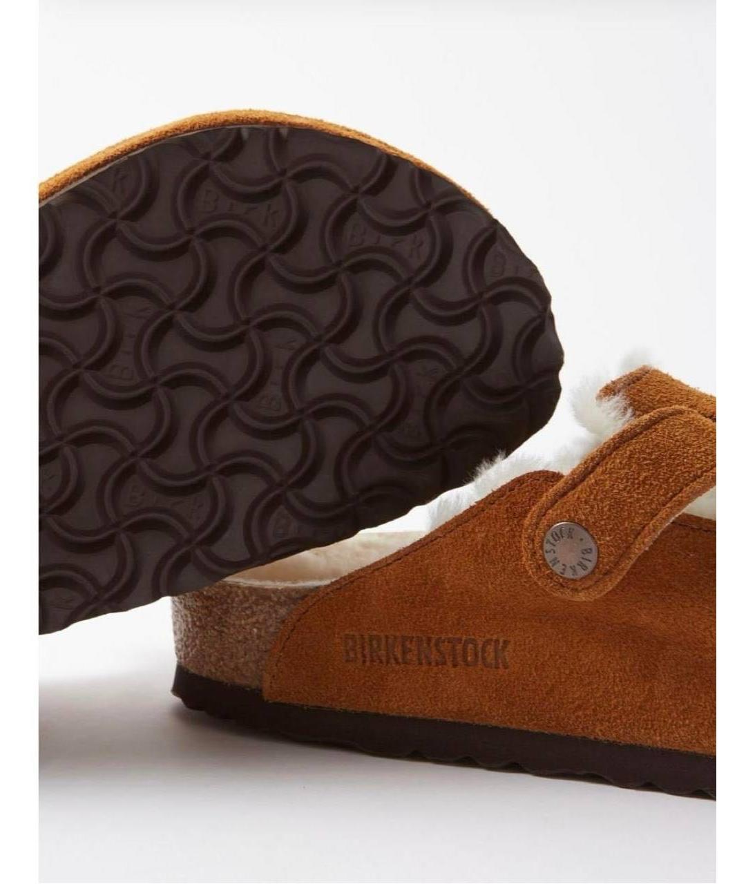 BIRKENSTOCK Коричневые замшевые сабо, фото 4