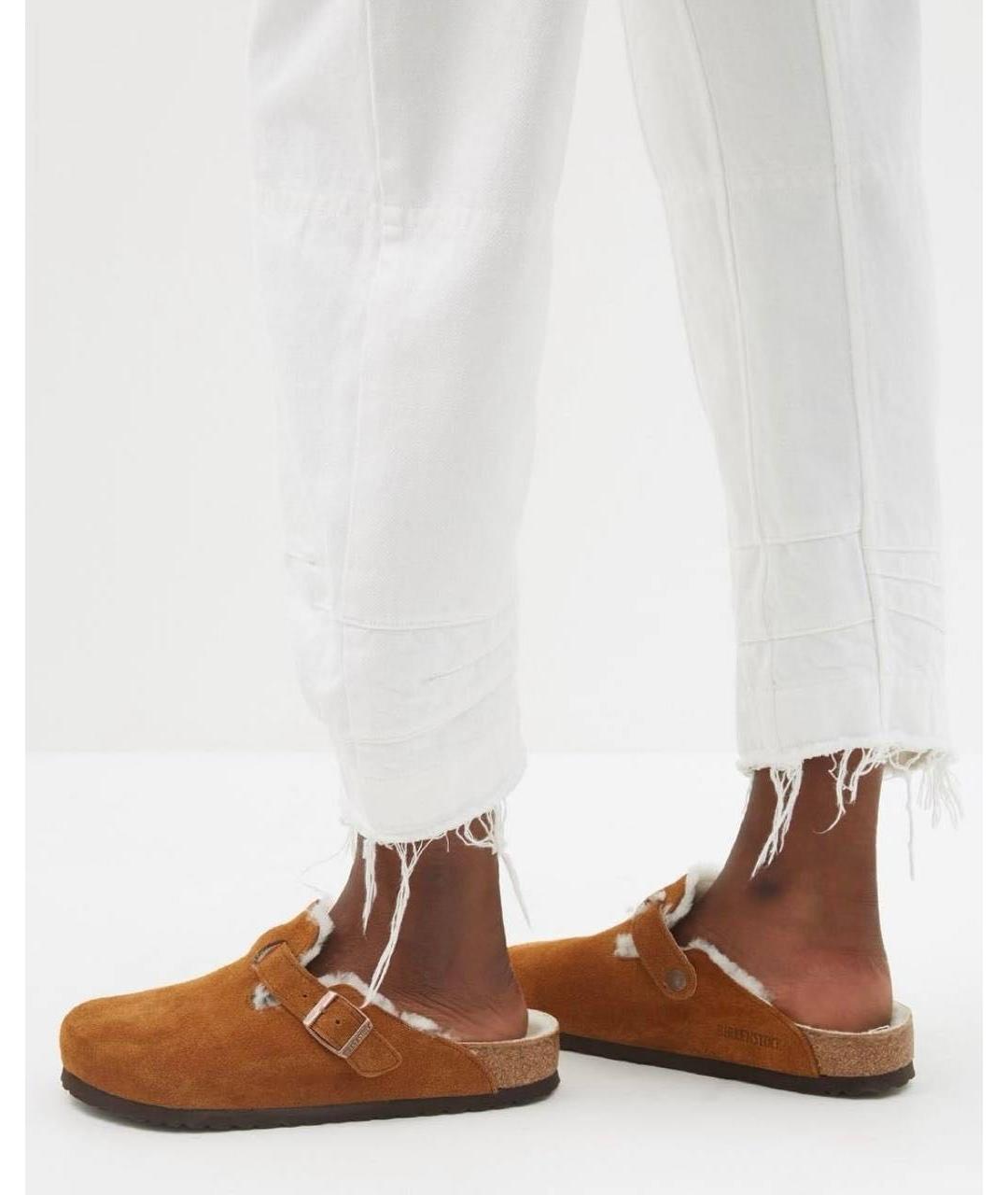 BIRKENSTOCK Коричневые замшевые сабо, фото 5