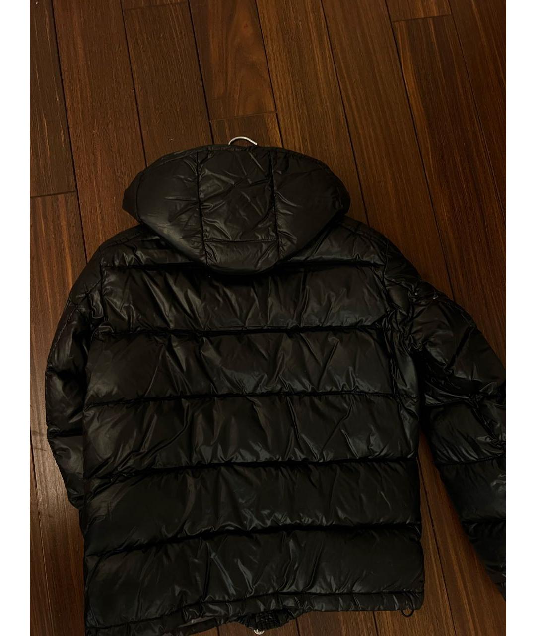 MONCLER Черный полиэстеровый пуховик, фото 2